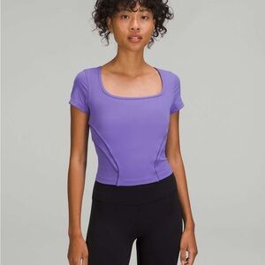 Lululemon Square Neck Mesh and Nulu Yoga T-Shirt